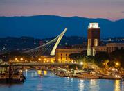 Pescara by night, view of the port
