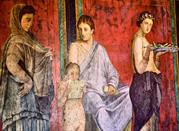 Pompei, dettaglio di affresco della villa dei misteri