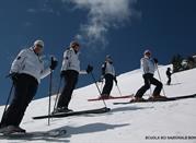 La scuola sci nazionale di Bormio durante una lezione