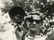 Pier Paolo Pasolini while shooting