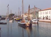Vista delle caratteristiche imbarcazioni di Cesenatico