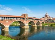 pavia, ponte sul fiume Ticino