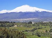 Panorama con Etna in inverno