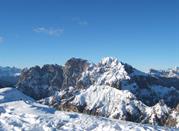 Veduta del gruppo dello Schiara dal monte Serva