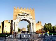 The historic and famous Arch of Augustus in Rimini