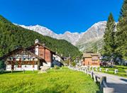 Paesaggio montano a Macugnaga villaggio Walser