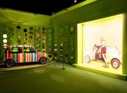 New and vintage Mini car dispalyed at the Triennale, architecture and design Museum, during the Salone del Mobile, international design fair, in Milan.