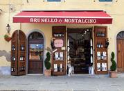 Traditional shop of Brunello di Montalcino, Siena