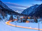Paesaggio notturno di Gressoney la Trinitè