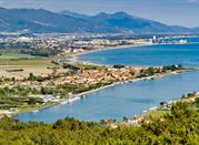 Vista sulla foce del Fiume Magra, La Spezia