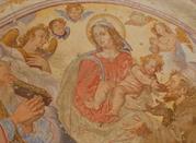 Rezzago, Lago di Como, Chiesa dei SS. Cosma e Damiano, affresco