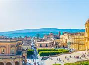 Veduta di Noto, Basilica Minore di San Nicolò e Palazzo Ducezio