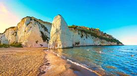 Spiaggia di Pizzomunno a Vieste nel Gargano in Puglia